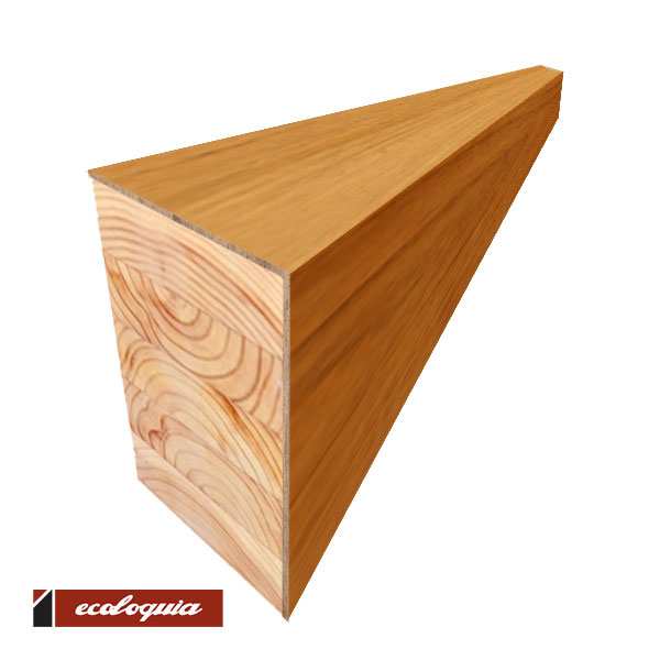 インドネシアチーク 玄関框 複合単板張り 自然塗料（透明つや消しオイル仕上げ）【プレミアム】90×150×..