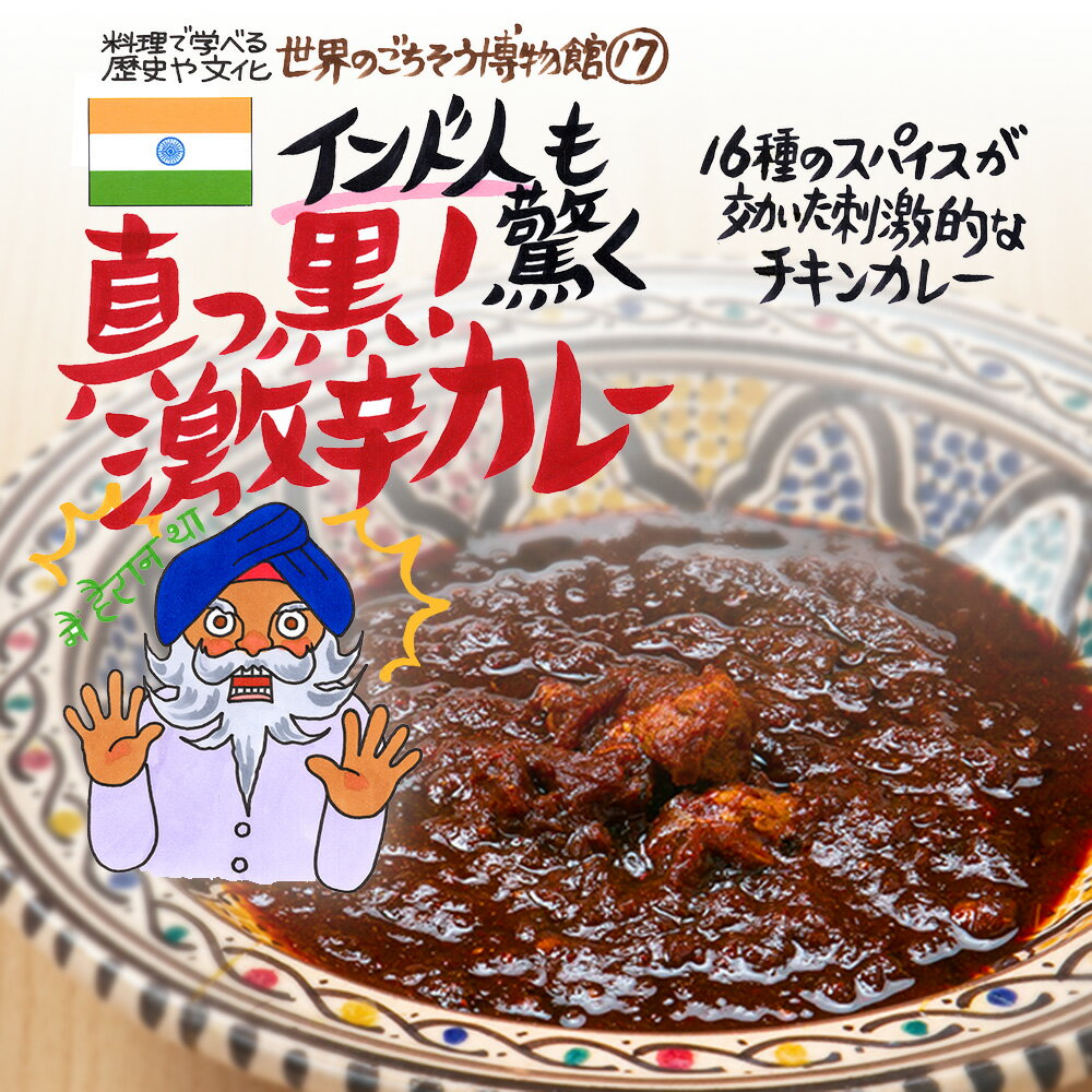 楽天無垢フローリング専門店エコロキアインド人も驚く 真っ黒！激辛カレー（200g/1人前）レトルト 食品 カレー 世界のごちそう博物館 保存食 SDGs おうち時間充実 キャンプ飯 旅行気分 海外旅行 世界旅行