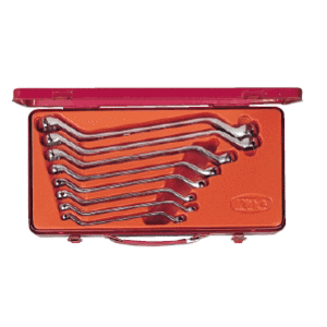 Tool Kits - KTC 京都機械工具 工具 M258 45°ロングめがねレンチセット 8本組 M-258 ケイティーシー KTCツール ハンドツール