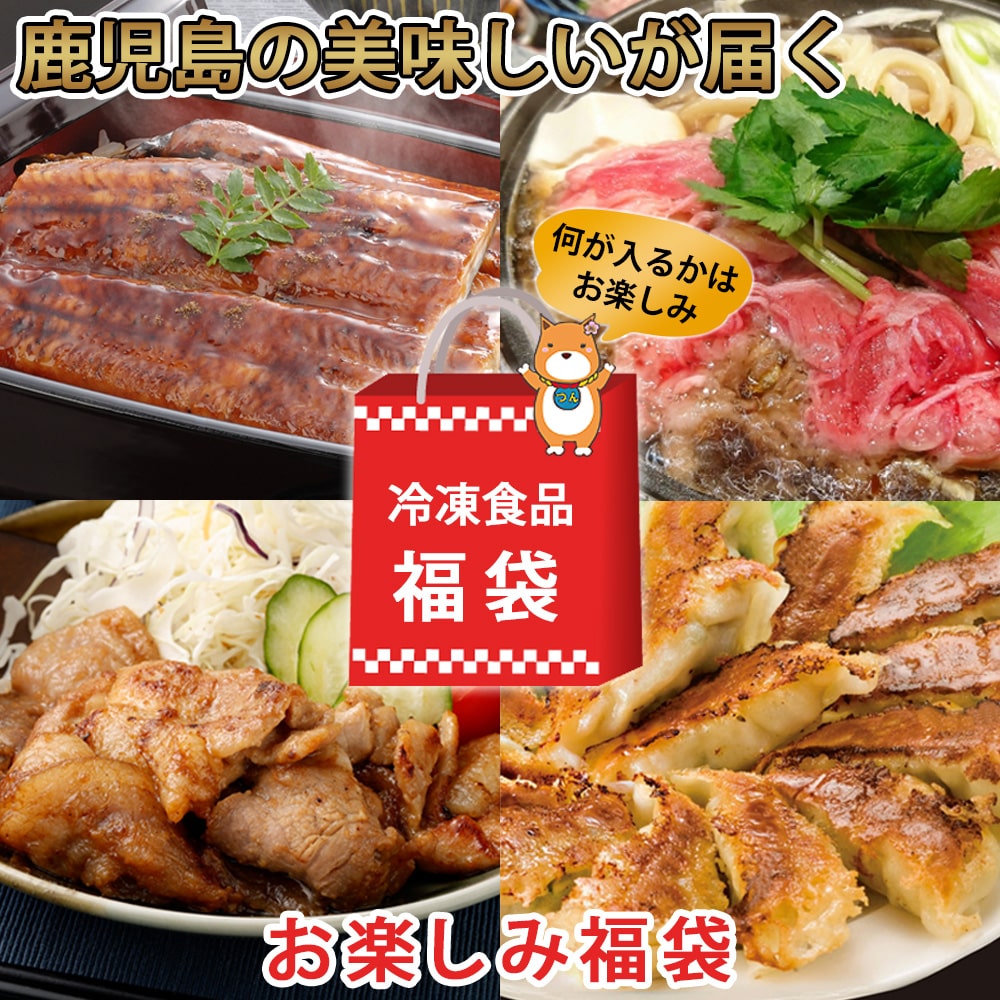 お楽しみ福袋C(黒豚を使用した品が必ず2つ以上入る!5品以上) 鹿児島の美味しいが届く! 福袋 詰め合わせ うなぎ蒲焼 うなぎの蒲焼 燻製うなぎ 白焼き 特大 黒毛和牛 しゃぶしゃぶ 黒豚 餃子 ロース 味噌漬け ハラミ 豚肉 カレー ミートソース 鹿児島県 薩摩川内市 送料無料