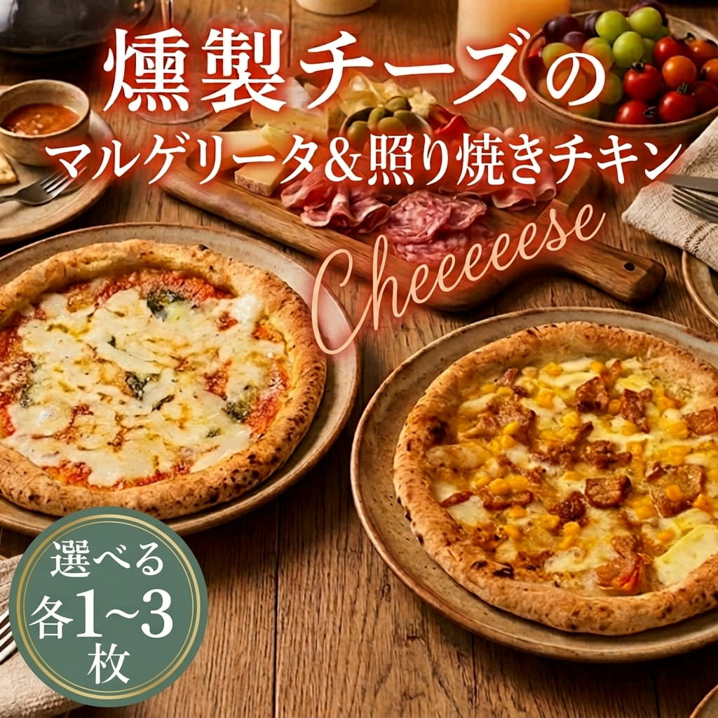 【商品説明】 本格ナポリピザをご自宅で手軽に！ ナポリピザならではの、もっちりとした食感にこだわった本格冷凍ピザです。低温でじっくり発酵させた生地を一枚ずつ手作業で伸ばし、焼きたてのおいしさを瞬間冷凍しました。焼きたてのおいしさをギュッと閉じ込めました。 生地は低温でじっくり時間をかけて発酵させることで、小麦本来の風味ともっちりとした食感を引き出しています。香ばしく焼き上げた「コルニチョーネ」と呼ばれるピザの耳まで、最後までおいしくお召し上がりいただけます。 『マルゲリータ』は、ほどよいトマトの酸味に、爽やかなバジルの香り。とろ～り伸びるチーズと、もっちりとした生地が絶妙にマッチ。ふわっと香る燻製チーズをプラス。ひと味違う、贅沢な味わいに仕上げました。 『照り焼きチキン』は甘辛い照り焼きの味わいと燻製チーズのコクが相性抜群。お子様にも食べやすい、人気の組み合わせです。 焼く前に、生地の縁に霧吹きなどで軽く水を吹きかけるのがおすすめです。ひと手間加えることで、生地がより一層もっちりとした食感に仕上がります。休日のランチはもちろん、いつもよりちょっと特別な日のディナーにも。ご自宅で手軽に本格ピザをお楽しみください♪ 【商品名】 冷凍ピザ 燻製チーズのマルゲリータ＆照り焼きチキン 【原材料名】 マルゲリータ：小麦粉（国内製造）、トマト・ジュースづけ、ナチュラルチーズ（モッツァレッラ、グラナバダーノ、燻製チーズ）、オリーブ油、脱脂粉乳、食塩、バジル、パン酵母/セルロース、香料、（一部に小麦・乳成分・卵を含む） 照り焼きチキン：小麦粉（国内製造）、ナチュラルチーズ（モッツァレッラ、グラナバダーノ、燻製チーズ）、照り焼きチキン、ホワイトソース、コーン、照り焼きソース（醤油、みりん、しょうが、砂糖）マヨネーズ、食塩、イースト/調味料（有機酸等、アミノ酸）カラメル色素、増粘剤（加工デンプン、増粘多糖類）、pH調整剤、グリシン、酸化防止剤（V.E,V.C）、香辛料抽出物、セルロース、香料、（一部に小麦・乳成分・卵・大豆・鶏肉を含む） 【内容量】 約23cm×2枚、約23cm×4枚、約23cm×6枚 【賞味期限】 冷凍で90日 【保存方法】 冷凍 【配送方法】 冷凍便 【製造者・加工者または販売者】 株式会社オフィスHIGASHI 【発送元】 薩摩川内市観光物産協会 【ご利用いただくシーン】 内祝い 出産内祝い 結婚内祝い 新築内祝い 快気祝い 入学内祝い 結納返し 香典返し 引き出物 結婚式 引出物 法事 引出物 お礼 謝礼 御礼 お祝い返し お祝い 誕生日 成人祝い 卒業祝い 結婚祝い 出産祝い 誕生祝い 初節句祝い 入学祝い 就職祝い 新築祝い 開店祝い 移転祝い 退職祝い 還暦祝い 古希祝い 喜寿祝い 米寿祝い 退院祝い 昇進祝い 栄転祝い 叙勲祝い その他ギフト 法人向け 郷土菓子 プレゼント お土産 手土産 プチギフト お見舞 ご挨拶 引越しの挨拶 誕生日 バースデー お取り寄せ 開店祝い 開業祝い 周年記念 記念品 お茶請け 菓子折り おもたせ 贈答品 挨拶回り 定年退職 転勤 来客 ご来場プレゼント ご成約記念 表彰 ランドグシャ 故郷 バームクーヘン マドレーヌ うなぎ ご贈答 バレンタイン ホワイトデー お父さん お母さん 兄弟 姉妹 子供 おばあちゃん おじいちゃん 奥さん 彼女 旦那さん 彼氏 友達 仲良し 先生 職場 先輩 後輩 同僚 取引先 お客様 20代 30代 40代 50代 60代 70代 80代 ご近所 義母 季節のギフト ハレの日 父の日 母の日 クリスマス 詰め合わせ プチギフト 退職 子供会 ギフト 可愛い お供え 個包装 大量 お年賀 クリスマスセット あす楽 ギフト 手土産 個包装 セット ばらまき 美味しい クリスマスギフト かわいい 詰め合わせ 送料無料 有名 大人数 個包装 詰め合わせ 子ども 法事 お供え物 お礼 個包装 退職 お世話になりました 退職 大量 お祝い 2000円 お返し 小分け ギフト メッセージ 産休 ギフト 30個 クリスマスパッケージ 一周忌 プチギフト お詫び ハロウィン 人気 引っ越し 挨拶 職場 お礼 クリスマス 大人 退職 大量 オシャレ 贈答品 クリスマス小分け 職場 個包装 かわいい 美味しい 贈り物 大量 お供え 日持ち ありがとう お配り用 個包装 一口サイズ 感謝 御仏前 高級 プレミアム ほんの気持ち 御殿 めでたい お菓子 大人 あす楽 イベント お返し 4000円 お正月 お祭り 1000円 景品 子供 30個 可愛い おかし ぎふと 小分け 退職 高級 ミニサイズ 異動 お礼 職場 ありがとう 一周忌 法事 結婚祝い 新築祝い 手土産 配る 返礼品 めでたい 記念品 目玉 喪中 見舞い オシャレ おしゃれ 人気 内祝い 贈答用 会社 感謝 産休 センスいい お取り寄せ 贈答 品 送別 祖母 のし お礼状 1月 お年賀 正月 成人の日 2月 節分 旧正月 バレンタインデー 3月 ひな祭り ホワイトデー 春分の日 卒業 卒園 お花見 春休み 4月 イースター 入学 就職 入社 新生活 新年度 春の行楽 5月 ゴールデンウィーク こどもの日 母の日 6月 父の日 7月 七夕 お中元 暑中見舞 8月 夏休み 残暑見舞い お盆 帰省 9月 敬老の日 シルバーウィーク 10月 孫の日 運動会 学園祭 ブライダル ハロウィン 11月 七五三 勤労感謝の日 12月 お歳暮 大晦日 冬休み 寒中見舞い 女性向けギフト お菓子 ギフト 子ども お菓子詰め合わせ プレゼント 子供会 チョコ かわいい 大人数 ありがとう プチギフト お供え 引っ越し 挨拶 お供え物 内祝 贈り物 日持ち お世話になりました 夏 キャラクター 結婚式 国産 香典返し 収納 出産内祝い 職場復帰 出産祝い スイーツ スーパーセール 有名 3000円 2000円 即日発送 取り寄せ 東京 東京土産 日持ちする 焼き菓子 和菓子 洋菓子 常温 お取り寄せ すいーつ インスタ映え クッキー 結婚内祝い 出産内祝 誕生日 誕生日プレゼント 父の日ギフト ご 褒美 快気祝い サンド クッキーお菓子 面白い アソート うまい 差し入れ ブランド 美味しい 小さい お土産 退職時 楽天 お菓子おしゃれ 市販 パッケージ おすすめ フィナンシェ 粗品 通販 引越し 退職祝い 女性 男性 箱 映え 百貨店 銘菓 珍しい 持ち運び 有名ブランド ス イーツ ケーキ セット 贈答品 チョコレート ネット販売 お取り寄せスイーツ 配送 2000円程度 5000円 新商品 ばらまき 箱買い 鹿児島 土産 九州フェア