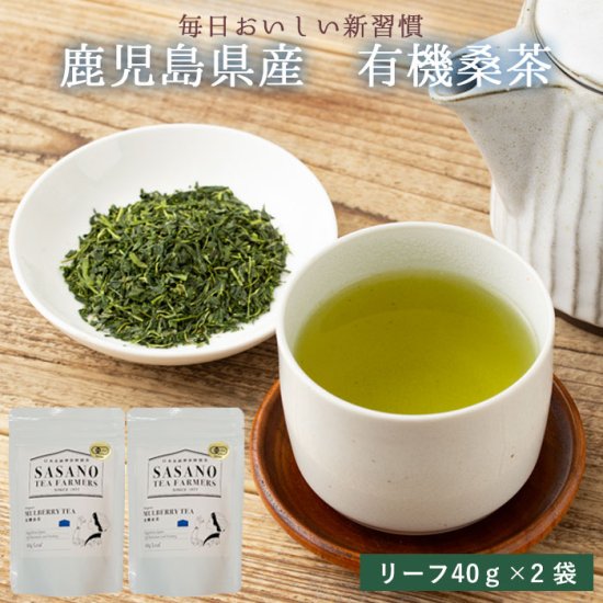 毎日桑茶 (リーフ) 40g × 2袋セット【ネコポス配送】 茶葉 かごしま茶 鹿児島茶 お土産 鹿児島