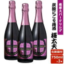 送料無料 薩摩スパークリング梅酒 750ml 8度 × 3本セット リキュール 贈り物 お土産 炭酸にごり梅酒梅太夫 鹿児島