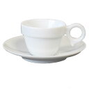コーヒーカップ&ソーサー パルミラ デミタス 100cc碗皿 国産 特白磁 業務用 食器 食洗機対応 レンジ対応 美濃焼
