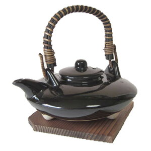 黒 ジョカ 焼酎用酒器 450cc 焼杉受け皿付き ぐい呑は別売り 国産 食洗機対応 徳利 日本酒 清酒 和風 温もり プレゼント