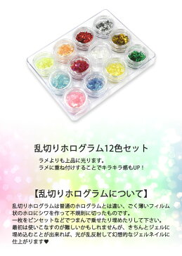 【乱切りホログラム12個セット】ホロ ホログラム フィルム セット キット ネイル ネイル用品 アート アート用品 デコ デコ用品 レジン シルバー ゴールド ホワイト オーロラ イエロー ピンク ブルー オレンジ レッド グリーン 春 夏 秋 冬 キラキラ 可愛い 人気