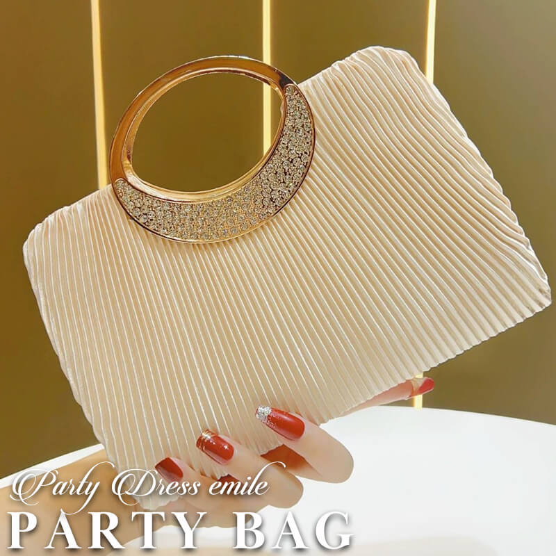 半額！＼特別特典／ 結婚式 バッグ パーティーバッグ 大きめ お呼ばれ ショルダー 肩掛け 3WAY クラッチバッグ ハンドバッグ セレモニー フォーマル バック ママ サテン 上品 ドレス ゴールド 黒 ブラック シルバー シャンパン emile0382