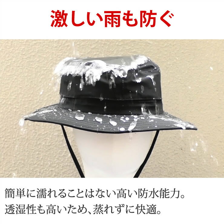 ハット 防水 レインハット【耐水/透湿 10,000mm/10,000g/m2】撥水 サファリハット アウトドア 雨具 帽子 アドベンチャーハット メンズ レディース ユニセックス LAD WEATHER ラドウェザー