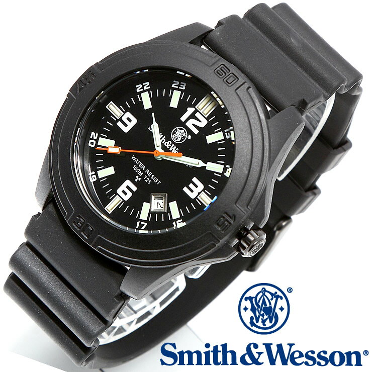 [正規品] スミス＆ウェッソン Smith & Wesson ミリタリー腕時計 SOLDIER WATCH RUBBER STRAP BLACK SWW-12T-R [あす楽]