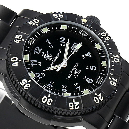 [正規品] スミス＆ウェッソン Smith & Wesson スイス トリチウム ミリタリー腕時計 SWISS TRITIUM 357 SERIES COMMANDER WATCH BLACK SWW-357-BSS [あす楽] [送料無料] [雑誌掲載ブランド]