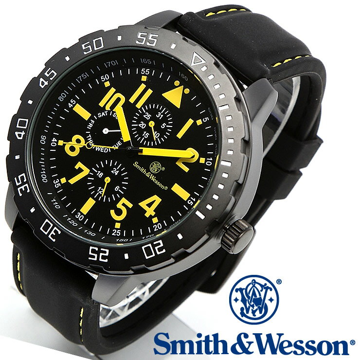 正規品 スミス＆ウェッソン Smith Wesson ミリタリー腕時計 CALIBRATOR WATCH YELLOW/BLACK SWW-877-YW あす楽