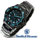 [正規品] スミス＆ウェッソン Smith & Wesson スイス トリチウム ミリタリー腕時計 SWISS TRITIUM DIVER WATCH BLACK/BLUE SWW-900-BLU [あす楽]