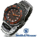 [正規品] スミス＆ウェッソン Smith & Wesson スイス トリチウム ミリタリー腕時計 SWISS TRITIUM DIVER WATCH BLACK/ORANGE SWW-900-OR [あす楽] 1