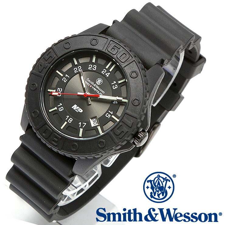 [正規品] スミス＆ウェッソン Smith & Wesson スイス トリチウム ミリタリー腕時計 SWISS TRITIUM M&P WATCH BLACK/BLACK SWW-MP18-BLK [あす楽]