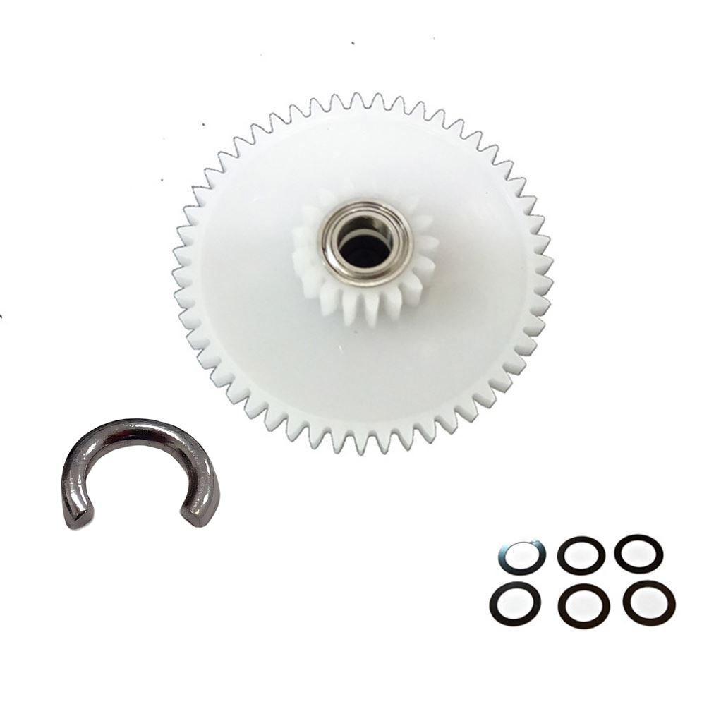 樂天商城 - ギア+純銀クリップ+4-6-0.1樹脂シム6枚 ダブルベアリング コグホイール #23404 6500 5500 4600 アブ
