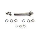 マルチノブシャフトL(5mm) BSセット1本 (ビス2本,シム0.5が6枚,0.1が3枚) ステン ダイワ シマノ向 自作 ハンドル @