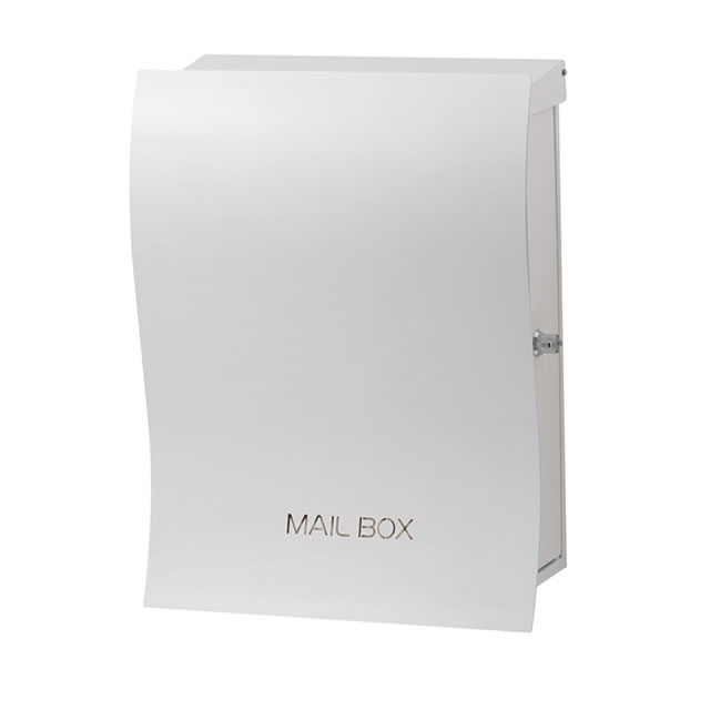 Rakuten - オンリーワン 郵便ポスト ナミプラスアール 壁掛け 右勝手 KS1-B139D ホワイト(スレンド)