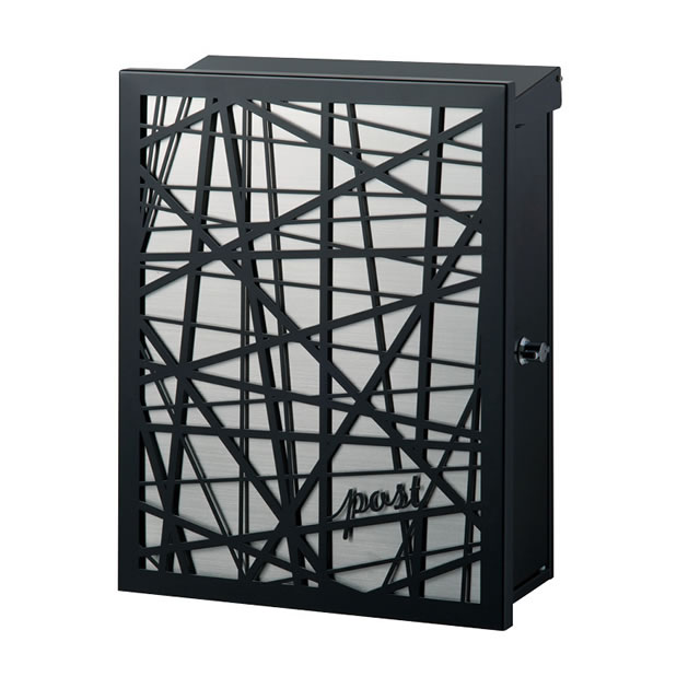 Rakuten - オンリーワン 郵便ポスト Novel ノベル デザイン2 壁付け 右勝手 KS1-B156D ブラック