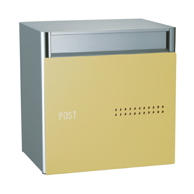 Rakuten - ユニソン 郵便ポスト QUTI クティ2B サフランイエロー ダイヤル錠付き