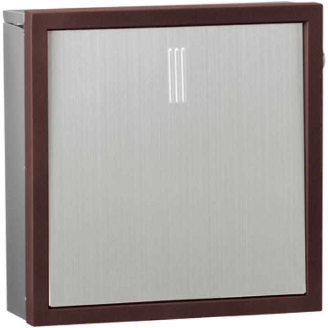 Rakuten - ユニソン 壁付けポスト VILC ヴィルク ラスティブラウン ダイヤル錠付き