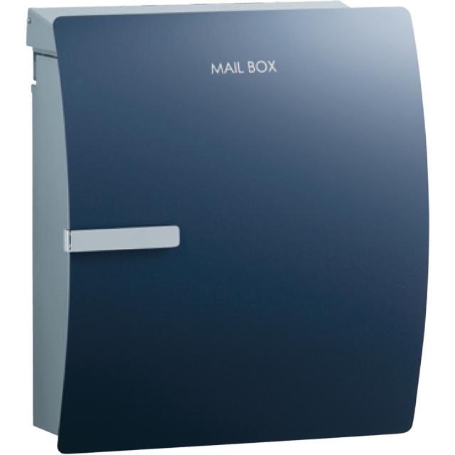 ユニソン 壁掛けポスト ioss イオス クリップ 右開き ミッドナイトブルー ダイヤル錠付き