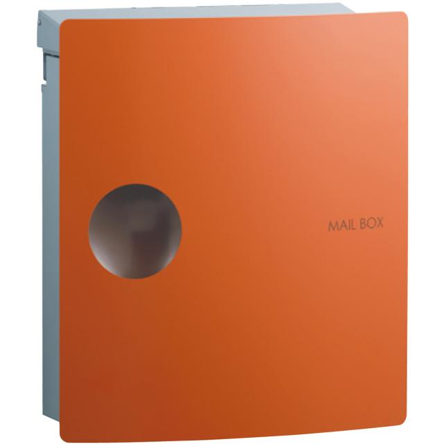 Rakuten - ユニソン 壁掛けポスト ioss イオス ピット 右開き テラコッタオレンジ ダイヤル錠付き