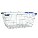 _g DULTON }[PbgoXPbg MARKET BASKET-L (CHROME/BLUE) CH99-W04CR/BL