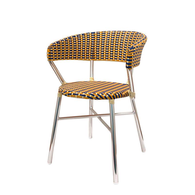 _g DULTON A~jE EfBbV `FA[ ALUMINUM ROUNDISH CHAIR BLUE/YELLOW F19-0001BL/YL