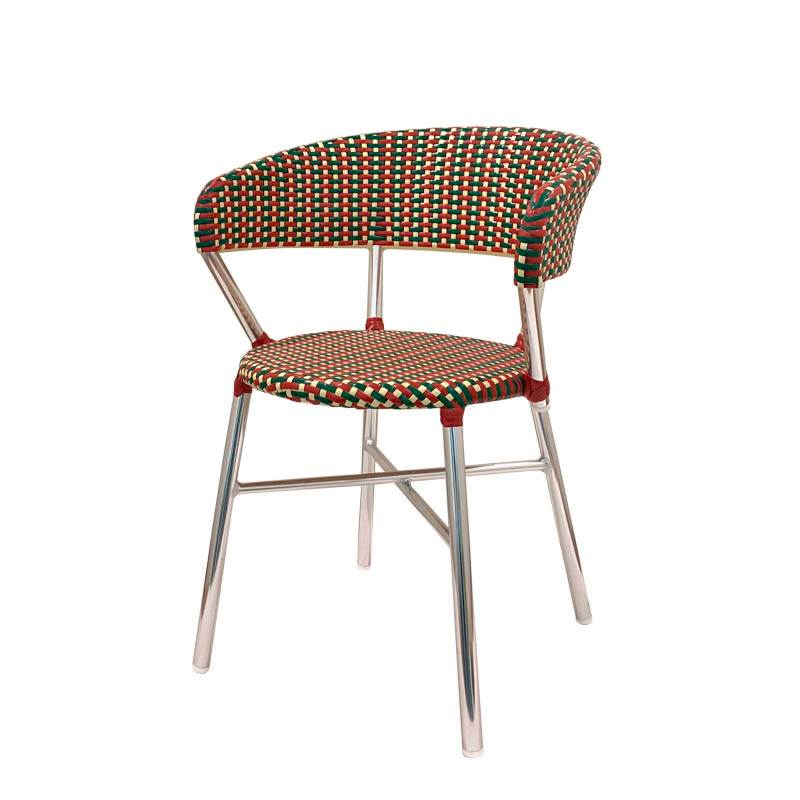 _g DULTON A~jE EfBbV `FA[ ALUMINUM ROUNDISH CHAIR RED/GREEN F19-0001RD/GN