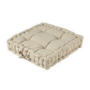 ダルトン DULTON ウォッシュド コットン スクエア ボックス クッション WASHED COTTON SQUARE BOX CUSHION BEIGE ●