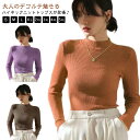 リブニット レディース セーター トップス 着瘦せ ハイネック 大きいサイズ 春秋 重ね着 ストレッチ 長袖 ニット 女性 シンプル フェミニン ...