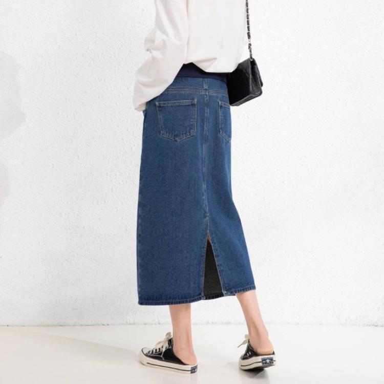 ママ デニム 春服 ボトムス マタニティスカート 夏 妊婦 スリット レディース 産後 マキシ ミモレ丈 ロングスカート 春 産前 秋 カジュアル 送料無料 スカート きれいめ おしゃれ シンプル 体型カバー マタニティウェア