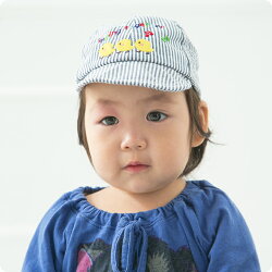 【2017年生産商品】布帛帽子(ヒッコリー柄)【46cm〜48cmサイズ】【ネコポス便対応】
