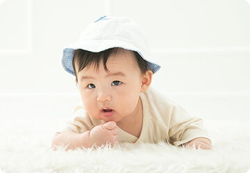 日よけ付き布帛帽子夏用帽子子供帽子花リボン帽子【42cm・44cmサイズ】【メール便