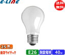 25個セット 東洋 TAI110V40WW/TC 耐震電球 40形 40W E26 ホワイト フロスト RC110V40WCD「送料無料」「FR」