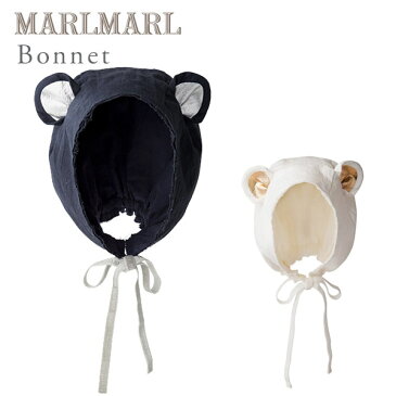 マールマール ボンネ MARLMARL bonnetベアネイビー/ベアホワイト【マールマール 帽子】【ベビー 帽子】【帽子】【ハーフバースデー お誕生日 記念撮影】【ボンネット】【ヘッドウェア】【ハット】【出産祝い 女の子】【出産祝い 男の子】【ギフト】【即納】