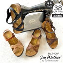 【500円OFFクーポン】 コンフォートサンダル レディース サンダル 厚底 ヒール 編み込み ウエッジソール バックストラップ 疲れにくい 美脚 ジョイウォーカー ソフトフットベッド 本革スエードインソール 全4色 Joy Walker 1406P