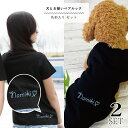 2点セット ペアルック 犬服 半袖 Tシャツ 名入れ ネームハート お揃い おそろい 小型犬 中型犬 大型犬 カップル Tシャツ 春服 夏服 犬 飼い主 人とお揃い 飼い主と犬 ギフト プレゼント その1