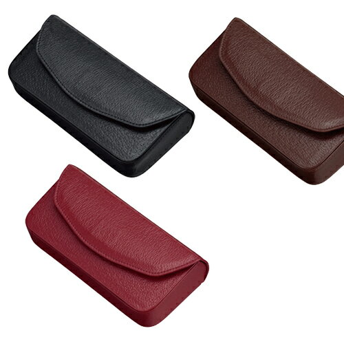 Rakuten - プレゼント用ラッピング無料♪マジックテープ式 牛革張りメガネケース FG-6 鼻あて付き【送料無料】