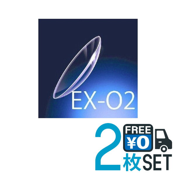ボシュロム EX-O2 両眼2枚セット 【ポスト便 送料無料】 ハードコンタクト O2レンズ 高酸素透過性 長時間装用 遠視 近視