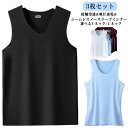 3枚セット 接触冷感 インナー タンクトップ メンズ ノースリーブ インナーシャツ 肌着 夏用 ひんやり 涼しい 吸汗速乾 ストレッチ トップス 通気 春夏 シ...