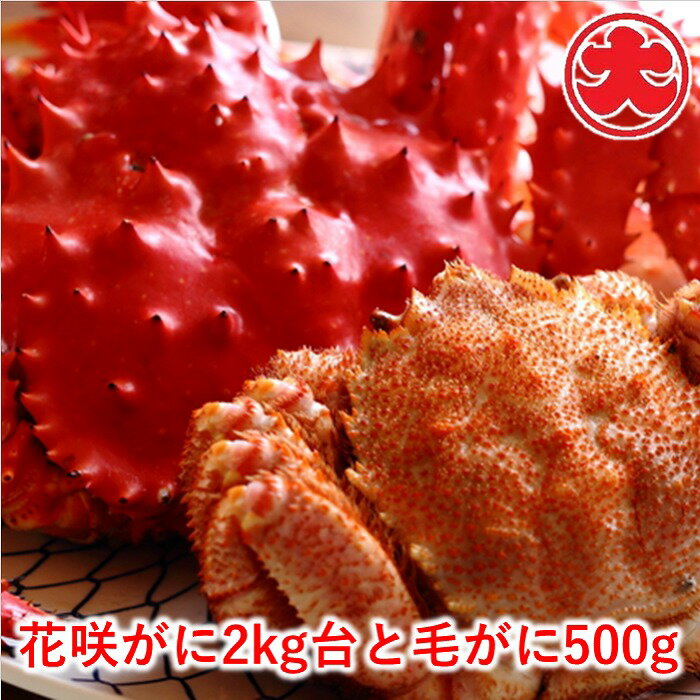 【ふるさと納税】【12月21日決済確定分まで年内配送】 花咲がに 2kg 台と毛がに 500g 花咲ガニ 花咲 花咲かに 花咲蟹 かに カニ 蟹 毛ガニ 毛蟹 ...