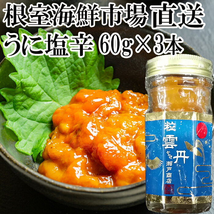 【ふるさと納税】うに塩辛60g×3本 C-11010