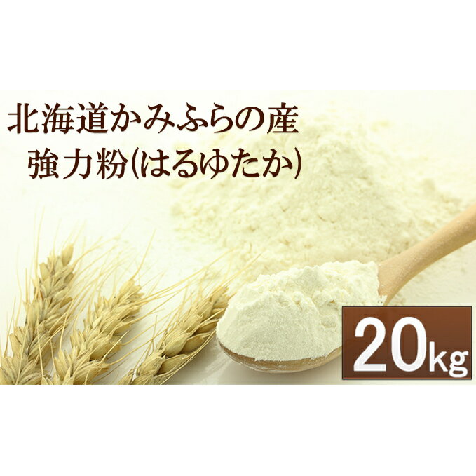 【ふるさと納税】自社農園産小麦（はるゆたか）の強力粉20kg≪業務用袋≫　【お米】