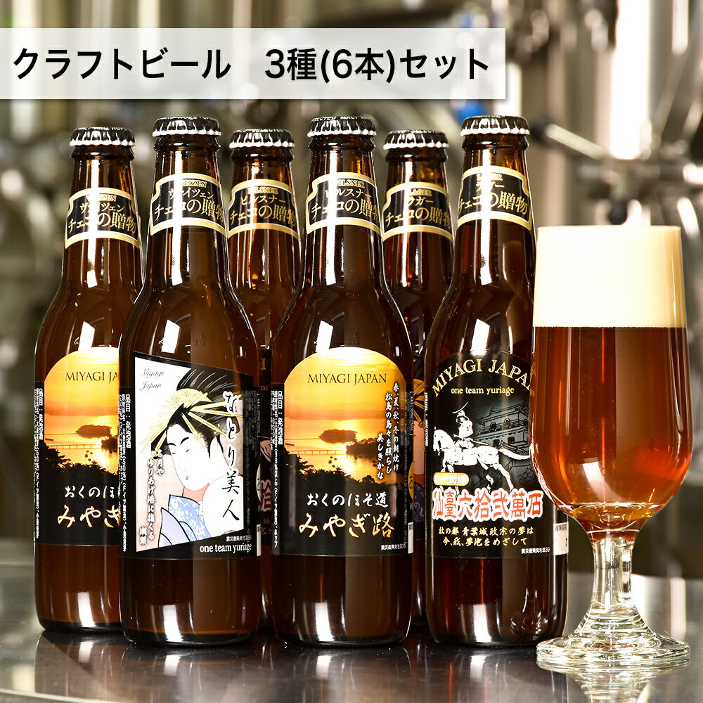 クラフトビール 3種計6本セット(ヴァイツェン ピルスナー デュンケル(ラガー) 各2本計6本)