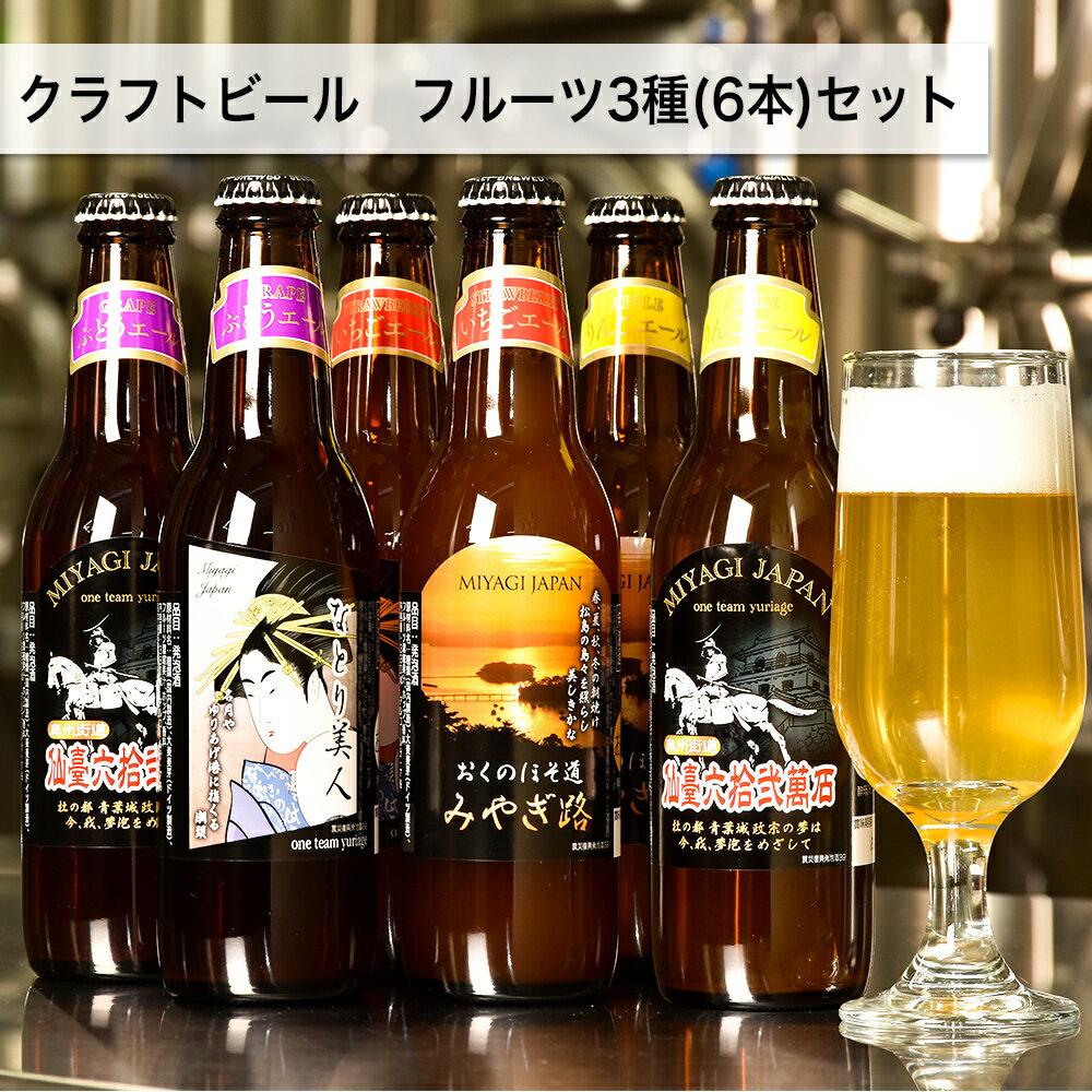 【ふるさと納税】クラフトビール　3種計6本セット（ぶどうエール いちごエール りんごエール　各2本計6本）