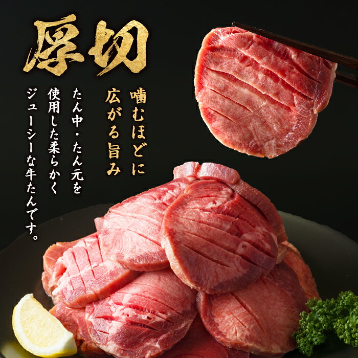 【ふるさと納税】≪訳あり≫仙台名物 厚切り牛たん 1kg(500g×2パック) 味付き 形不揃い 牛タン ビーフ 牛肉 お肉 タン元 タン中 スライス 真空パック 小分け 冷凍 厚切り BBQ 焼肉 【株式会社トーチク】tm699 f042129-tome-10000839 宮城県登米市 サンプル画像3
