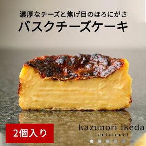 【ふるさと納税】濃厚 バスクチーズケーキ(4号直径12cm) 2個 スイーツ 洋菓子 kazunori ikeda individuel カズノリイケダ パティスリー 話題 人気店 ギフト プレゼント 送料無料