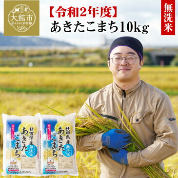 【ふるさと納税】60P9204 【令和2年産】秋田県産あきたこまち(無洗米)10kg(5kg×2袋)