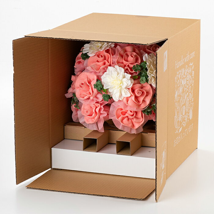 【ふるさと納税】お祝い用のおすすめ 咲くタオル【バラ】ピンク F2Y-2214 3